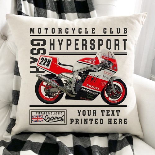 Personalised motorbike cushion - motorbike,